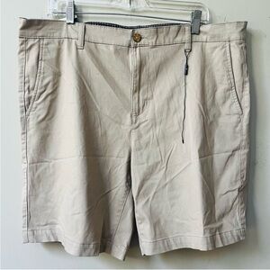 Daniel Hechter Paris Flat Front Chino Shorts Mens 40 Light Tan 9 Inch Inseam NWT